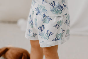 Nest Designs Bamboo Jersey Shorts - Blue Reef