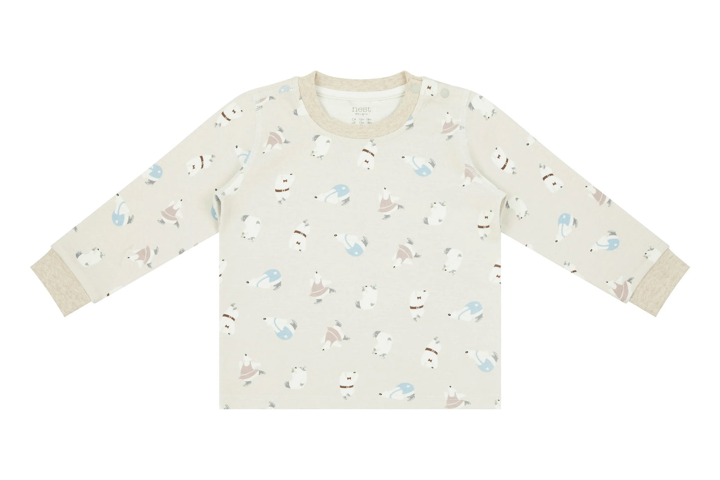 Nest Designs Organic Cotton Two-Piece Long Sleeve PJ Set - Winter Skate