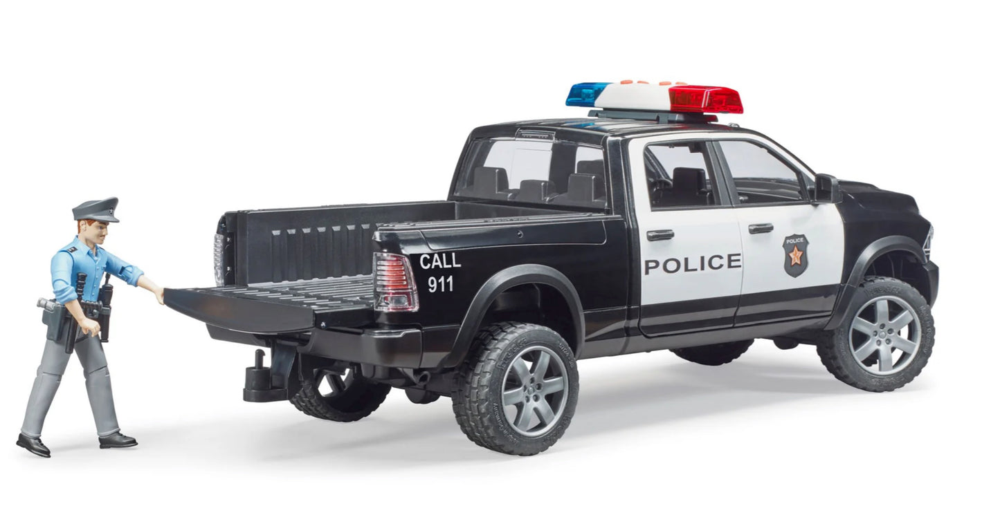 每个男孩子的梦想 Bruder 02505 Police Ram 2500 w/ Policeman and Light & Sound Module