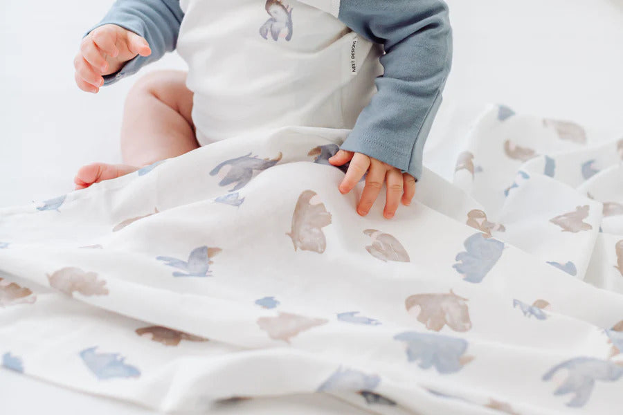 Nest Designs Bamboo Swaddle Blankie (Single) - Rhino Hipppo