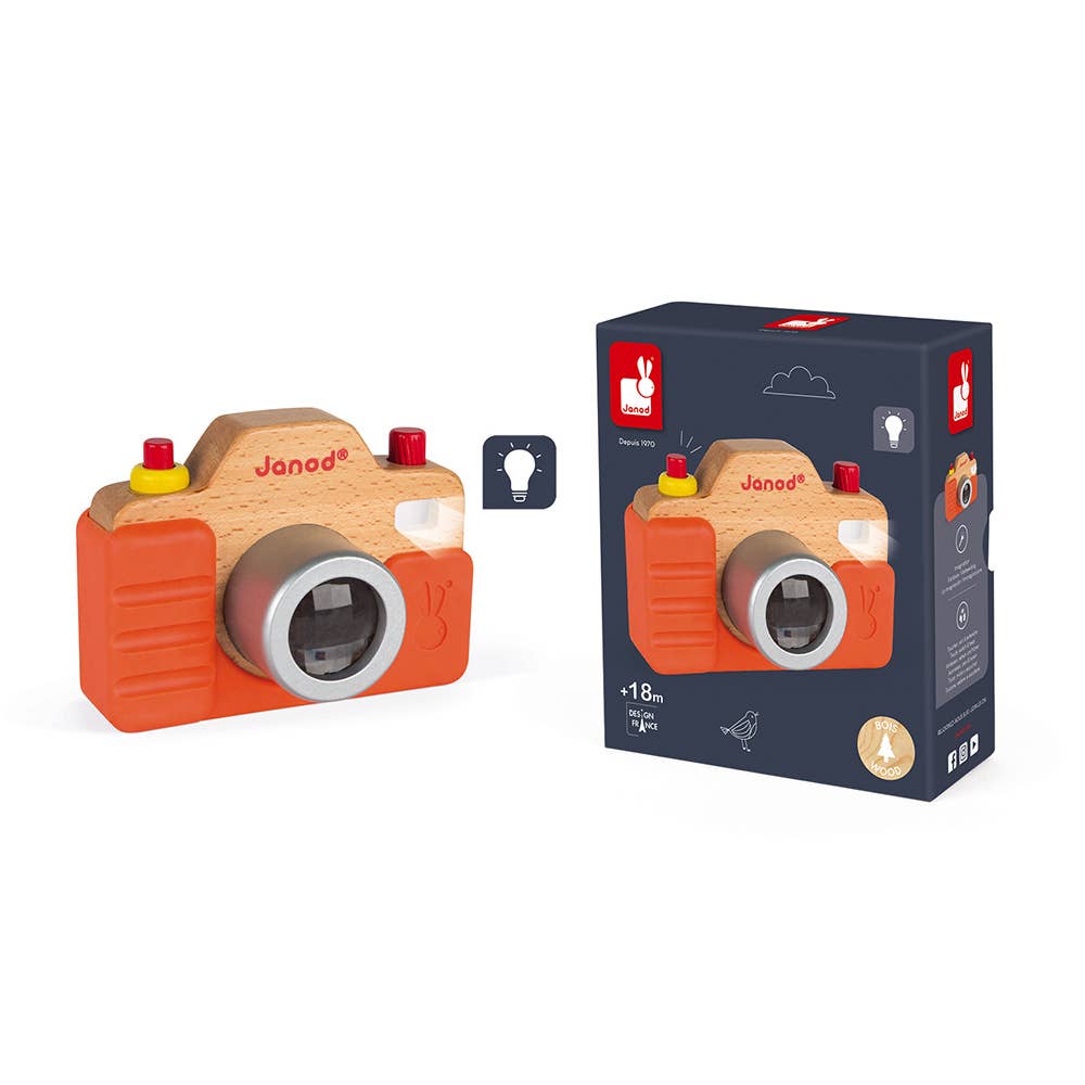 法国Janod Sound Camera - Batteries Included - Silicone Case有声+闪光灯