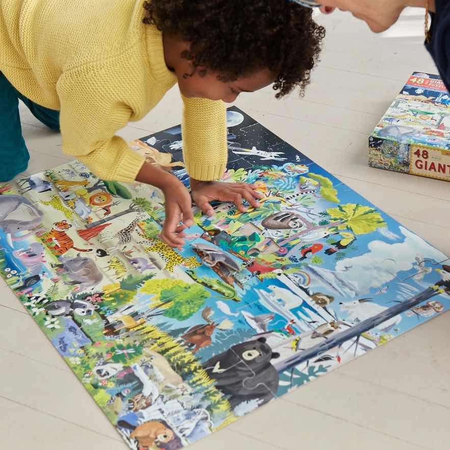 美国eeBoo绝美插画拼图 Within the Biome 48 Piece Giant Puzzle儿童大颗粒拼图