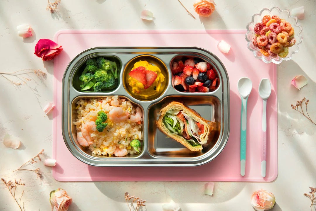韩国Grosmimi Stainless Steel Food Tray with 5 Comparment含吸盘