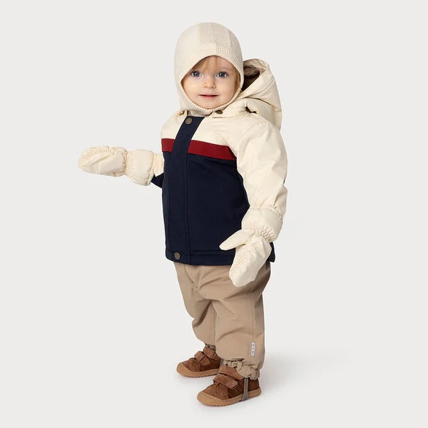 丹麦Mini A Ture- Waldo fleece lined winter jacket color block 9730-OUTERSPACE