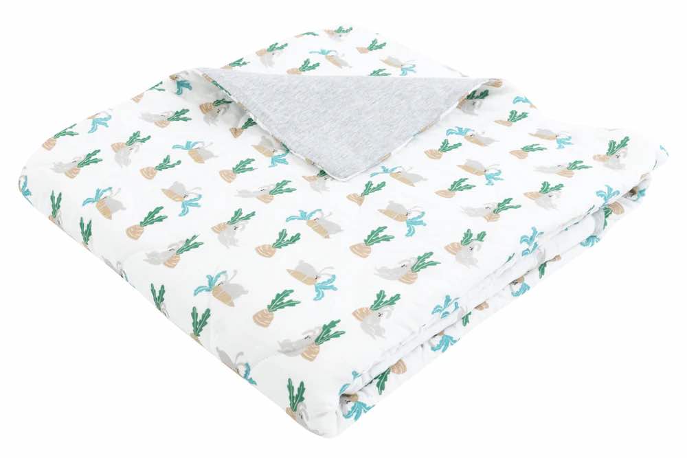 Nest Designs Bamboo Duvet Cover(Crib) - Lazy Rabbits