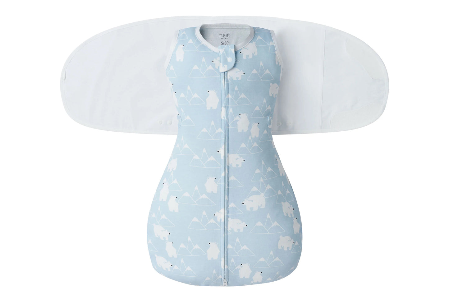 Nest Designs Organic Cotton Startle Stop Sleep Bag 0.5 TOG - Snowy Peaks