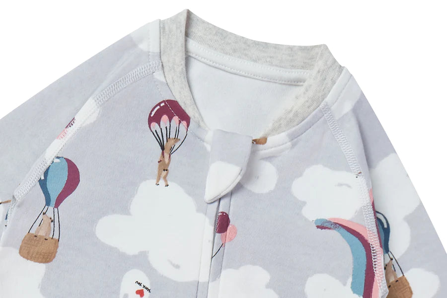 Nest Designs Organic Cotton One-Piece Zip Footed Sleeper - Meerkats Away!