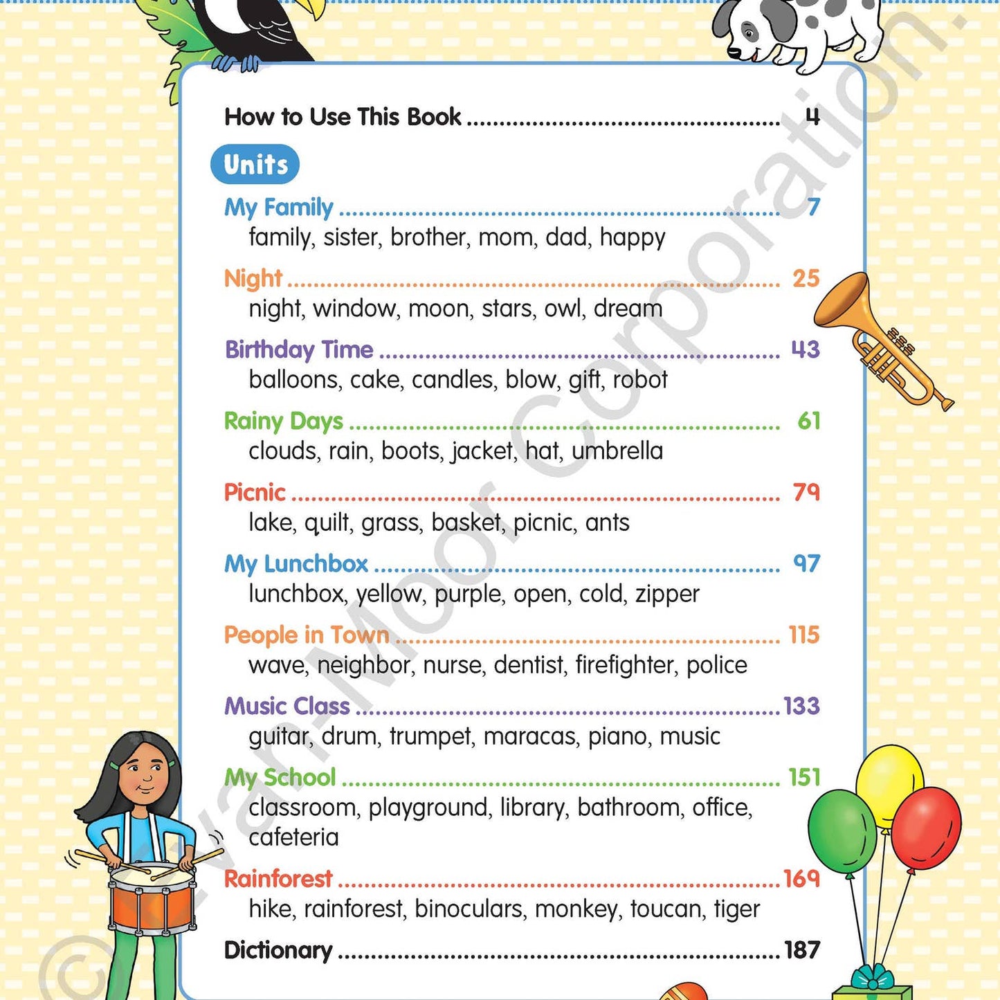 北美黄冈Evan-Moor My First Big Book of Words, Grade K Workbook