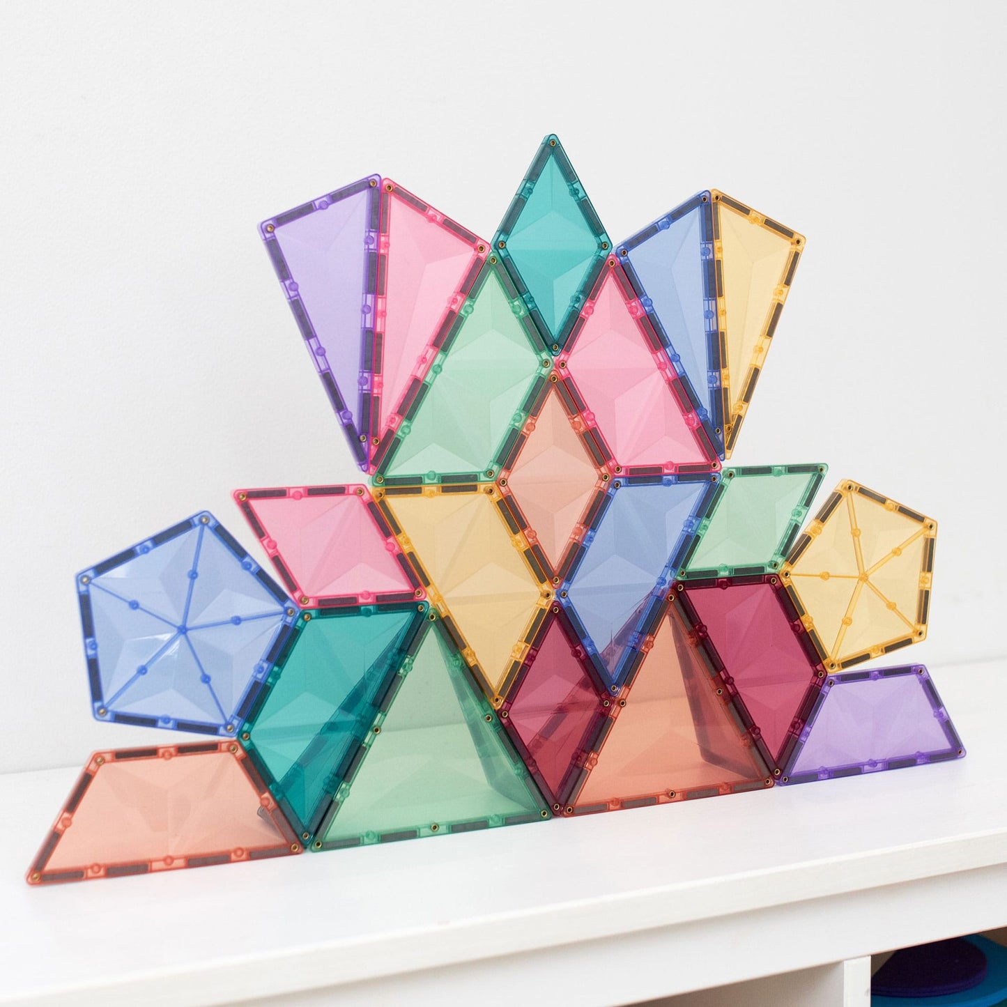 澳洲Connetix磁力片天花板-48pc Pastel Shape Expansion Pack