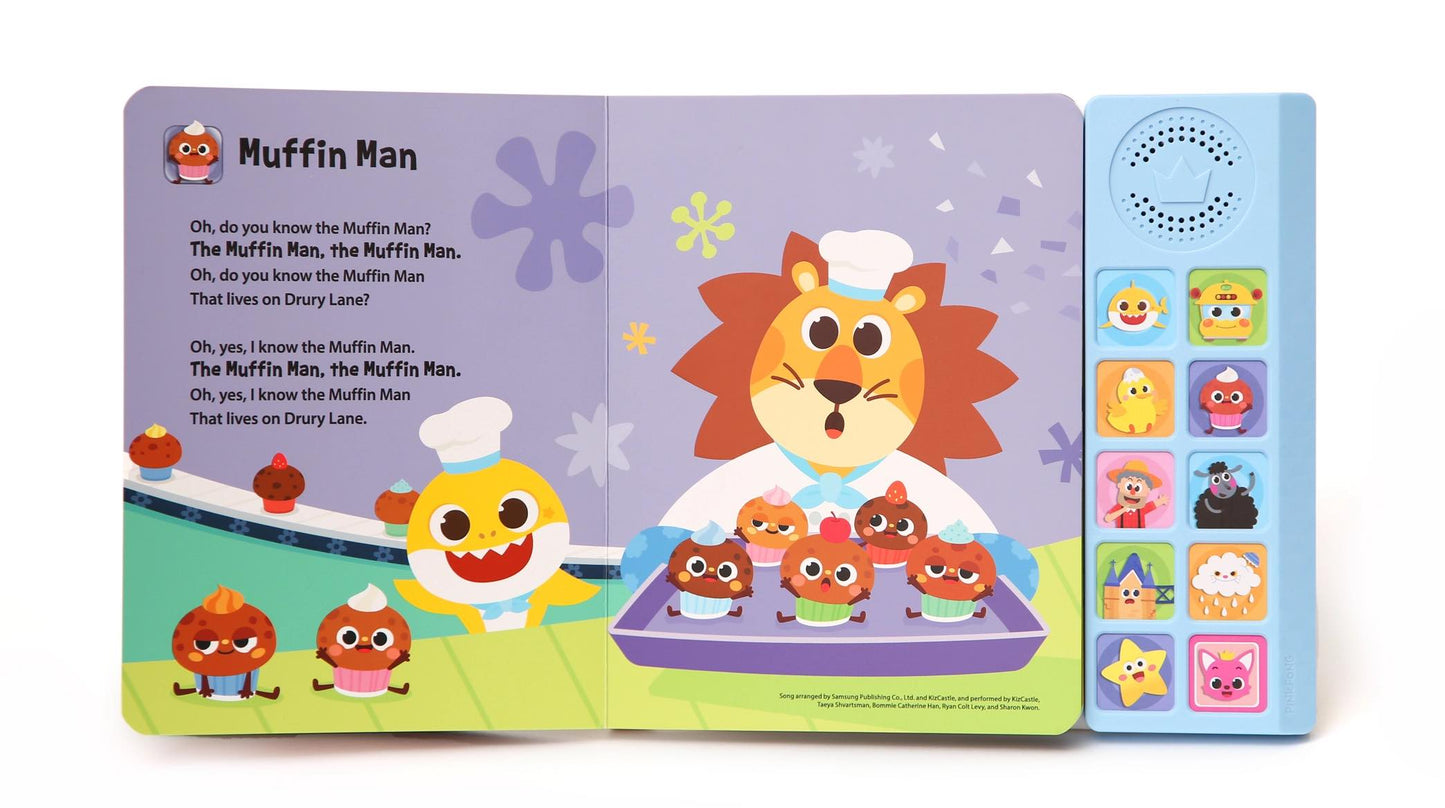 韩国Pinkfong Baby Shark Nursery Rhymes Sound Book