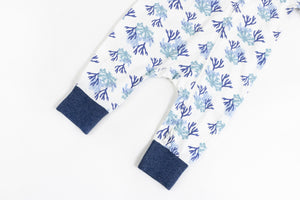 Nest Designs Bamboo Jersey One-Piece Zip Footless Sleeper - Blue Reef