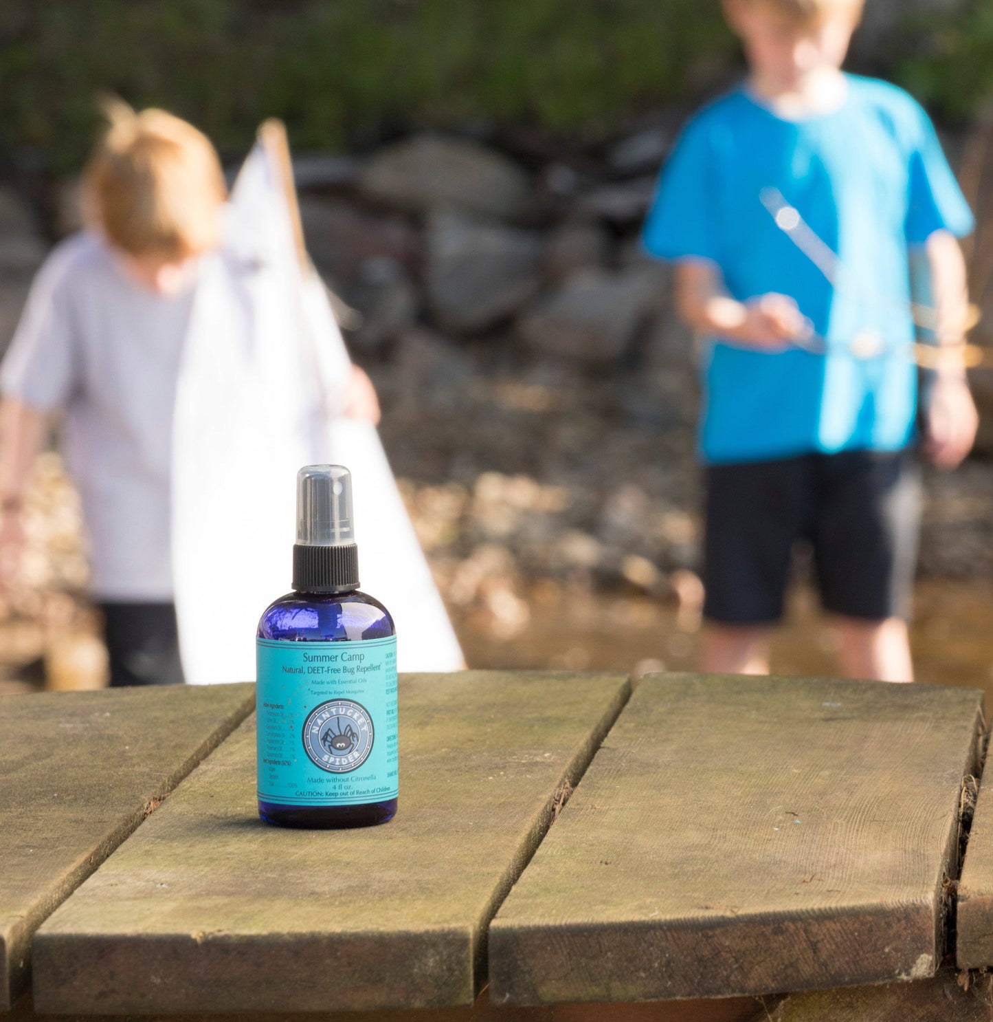 美国Nantucket Spider Summer Camp Natural Bug Repellent Spray For Kids 4oz- Deet Free-99%的有效性