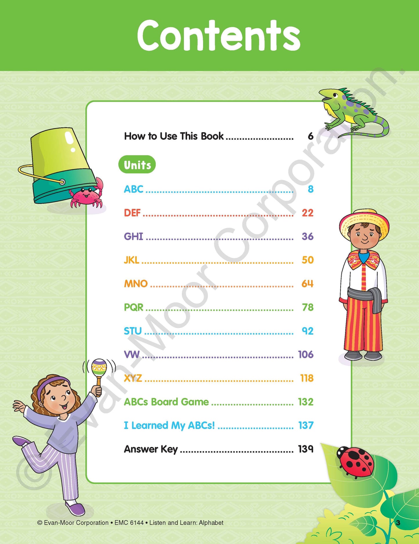 北美黄冈Evan-Moor Listen and Learn: Alphabet, Grade Prek Workbook
