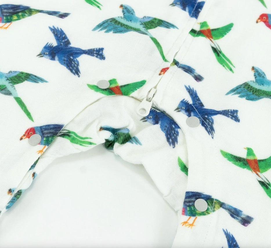 Nest Designs x Eric Carle 0.6Tog竹纤维长袖连体衣-蓝鸟