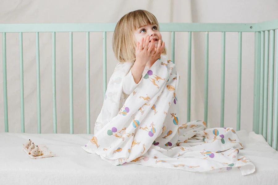 Nest Designs Bamboo Swaddle Blankie (Single) - Giraffe Shapes