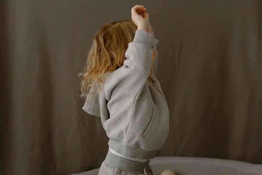 Nest Designs Basic Organic Terry Zip Up Hoodie - Cloudburst Light