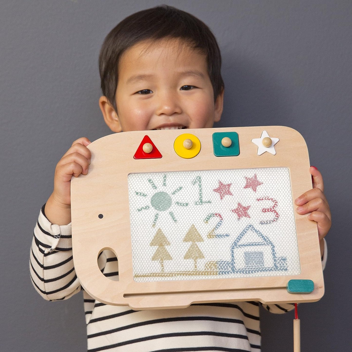 美国Petit Collage Wooden Magic Drawing Board Doodle + Draw
