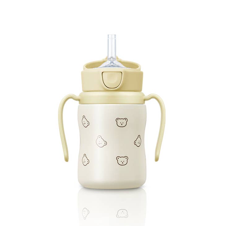 韩国Grosmimi Stainless Steel Straw Cup with Flip Top- DTD 200ml
