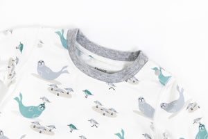 Nest Designs Bamboo Jersey Two-Piece Long Sleeve PJ Set - Basking Buddies
