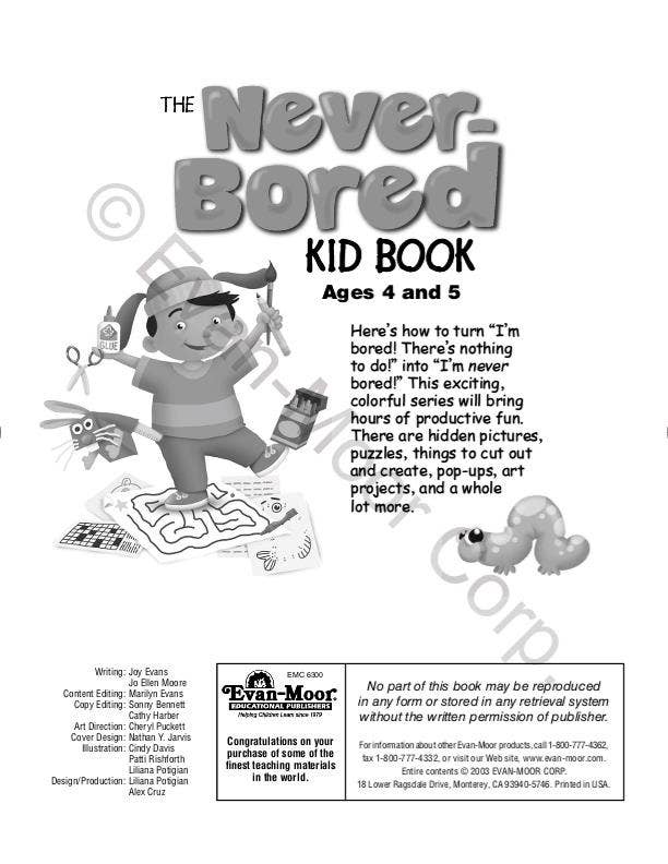 北美黄冈Evan-Moor The Never-Bored Kid Book, Age 4 -5 Workbook
