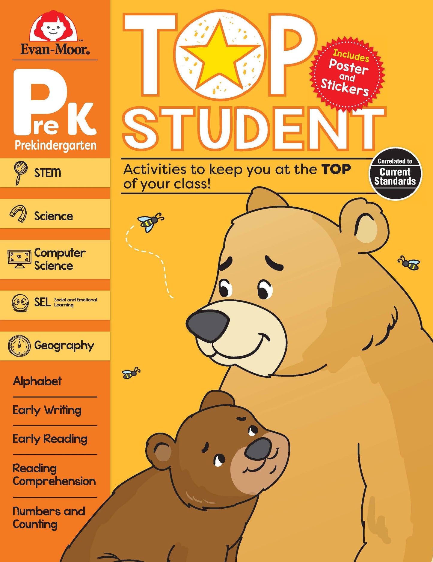 北美黄冈Evan-Moor Top Student, Pre-Kindergarten Workbook