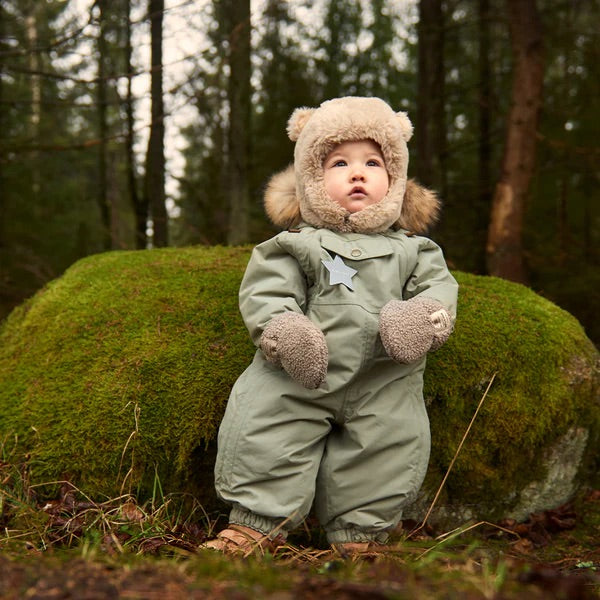 丹麦Mini A Ture- Wisti fleece lined snowsuit FUR2850-RED MERLOT