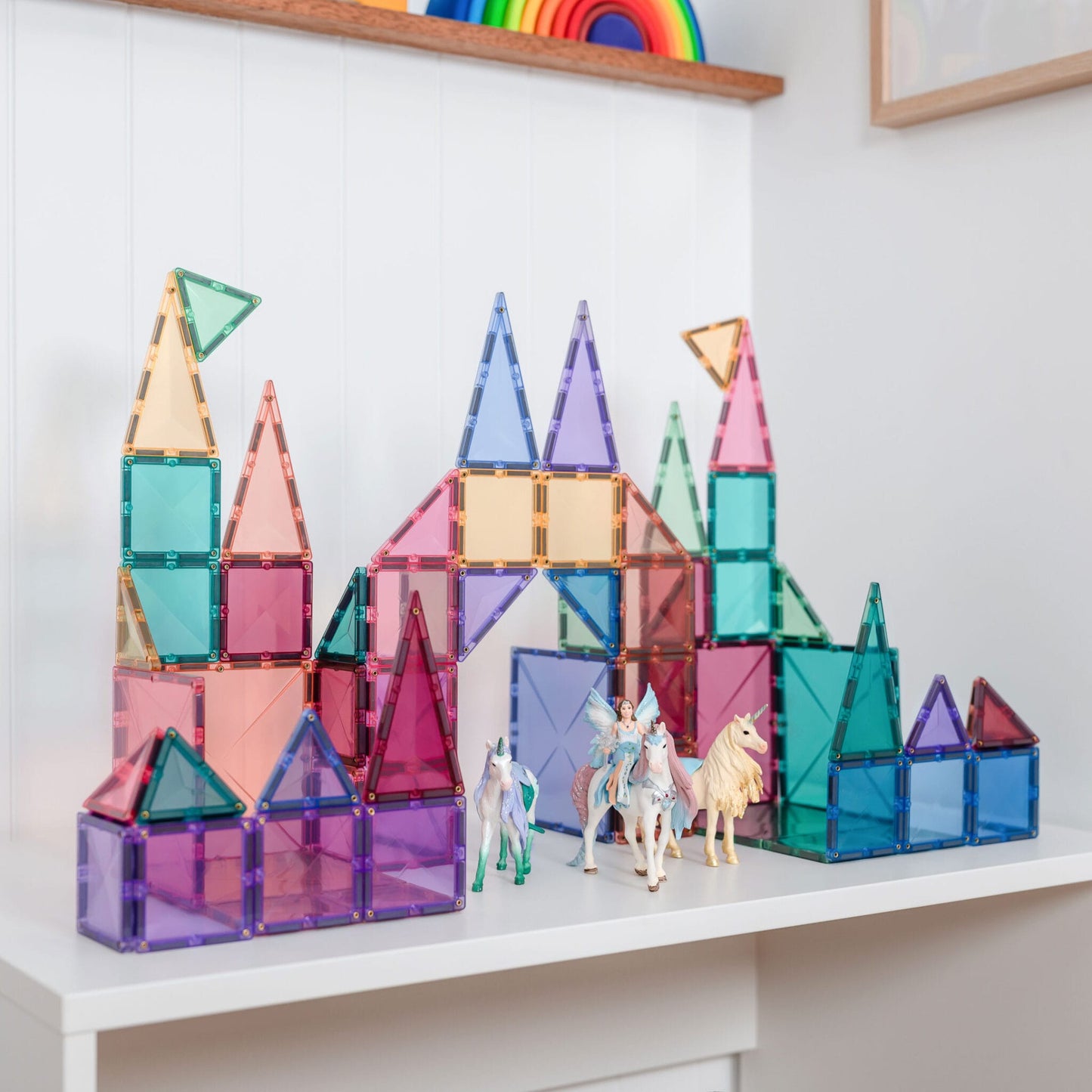 澳洲Connetix磁力片天花板-64pc Pastel Starter Pack