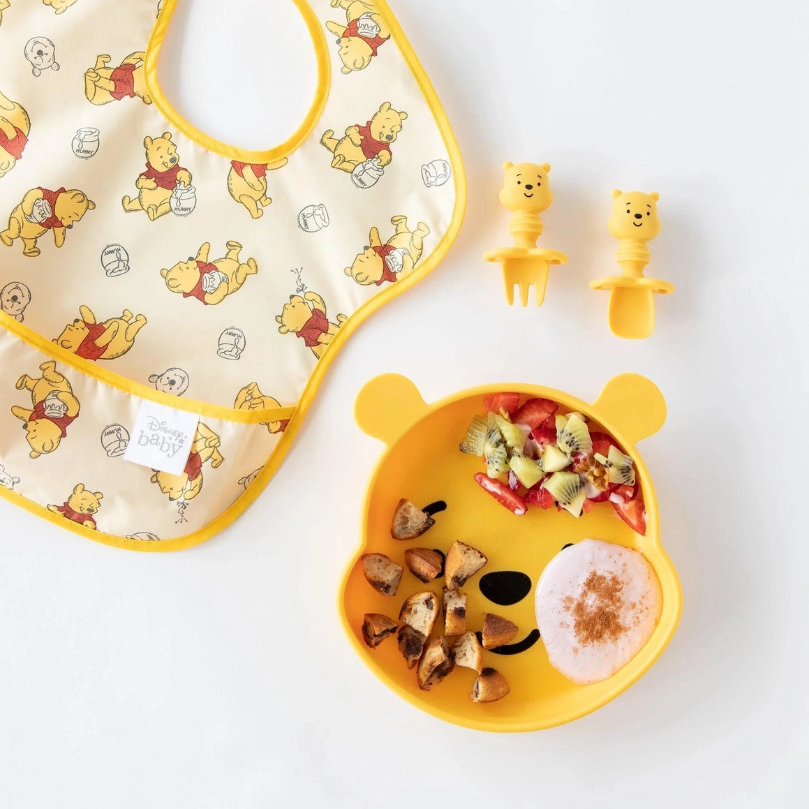 美国Bumkins - Winnie the Pooh Silicone Feeding Set