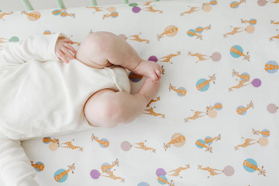 Nest Designs Bamboo Fitted Crib Sheet - Giraffe Shapes