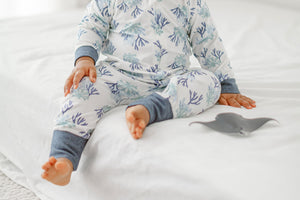 Nest Designs Bamboo Jersey One-Piece Zip Footless Sleeper - Blue Reef