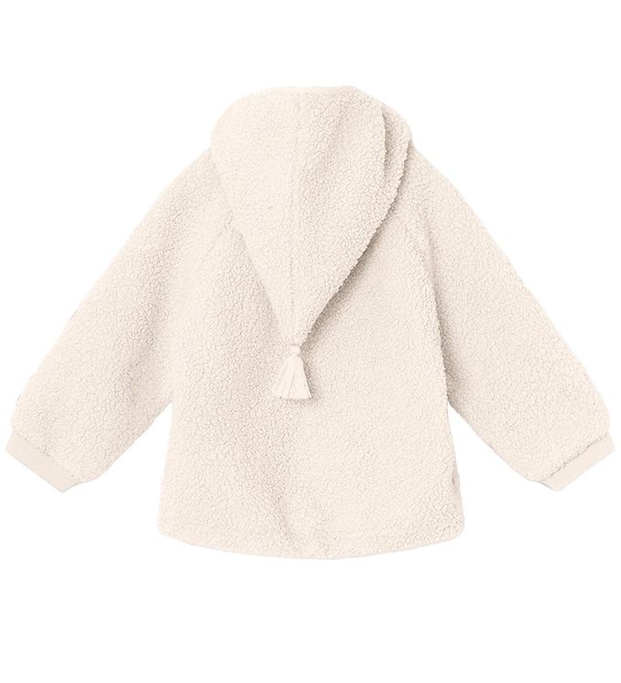 Mini A Ture Liff Teddyfleece Jacket- White Swan