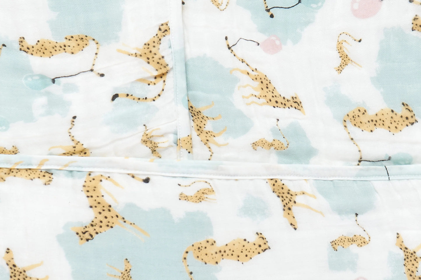 Nest Designs 9 Layer Organic Cotton Hooded Baby Towel - Cheetah Party
