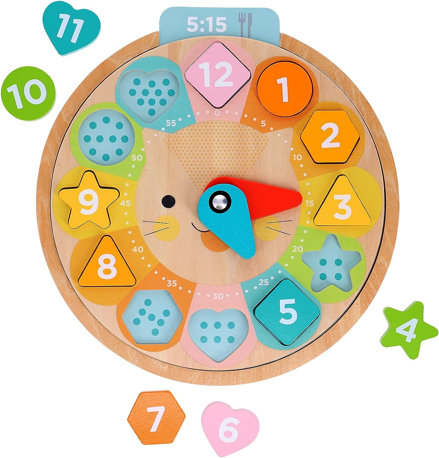 美国Petit Collage Toy Wooden Learning Clock