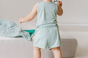 Nest Designs Bamboo Jersey Shorts - Pantone Harbor Grey