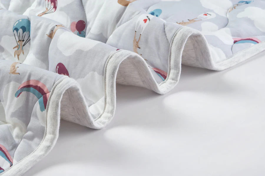 Nest Designs Medium Quilted Bamboo Winter Blanket 3.2 TOG - Meerkats Away!