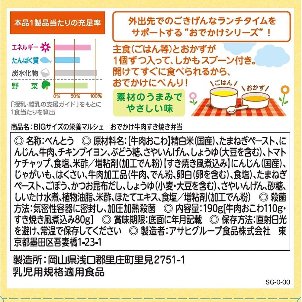 日本Wakodo和光堂辅食 12个月牛肉寿喜烧便当110g+80g