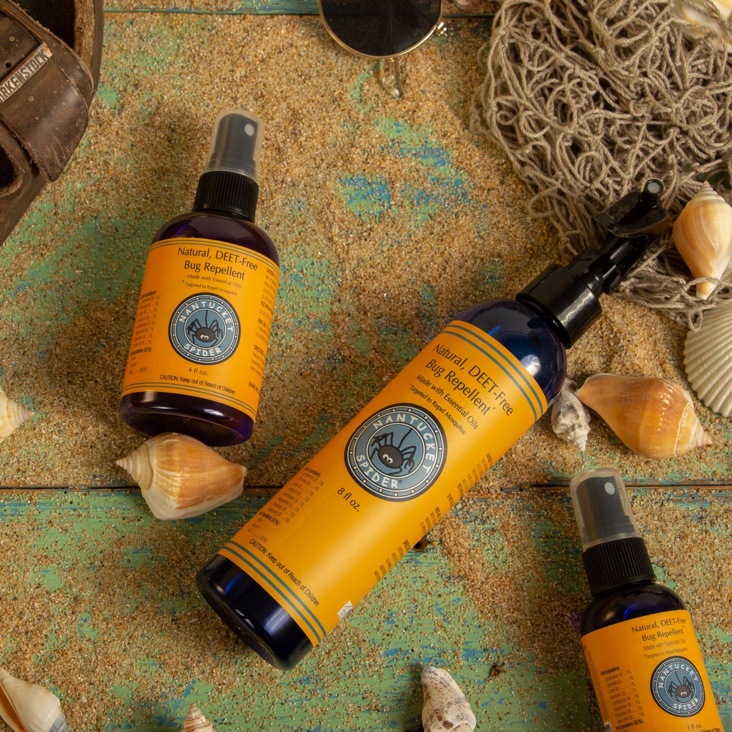 美国Nantucket Spider Original Natural Bug Repellent For People 8oz- Deet Free-99%的有效性