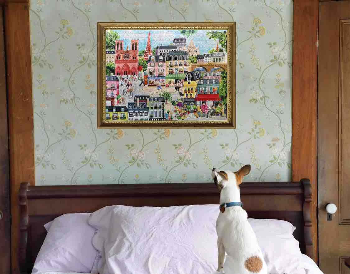 美国eeBoo绝美插画拼图 Paris in a Day 1000 Piece Rectangle Puzzle