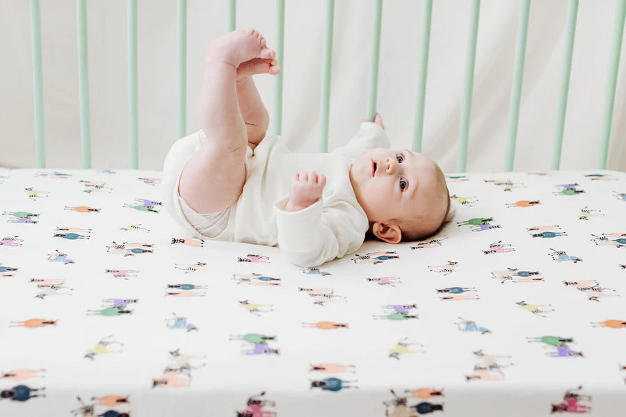 Nest Designs Organic Cotton Fitted Crib Sheet - Hoodie Horsey