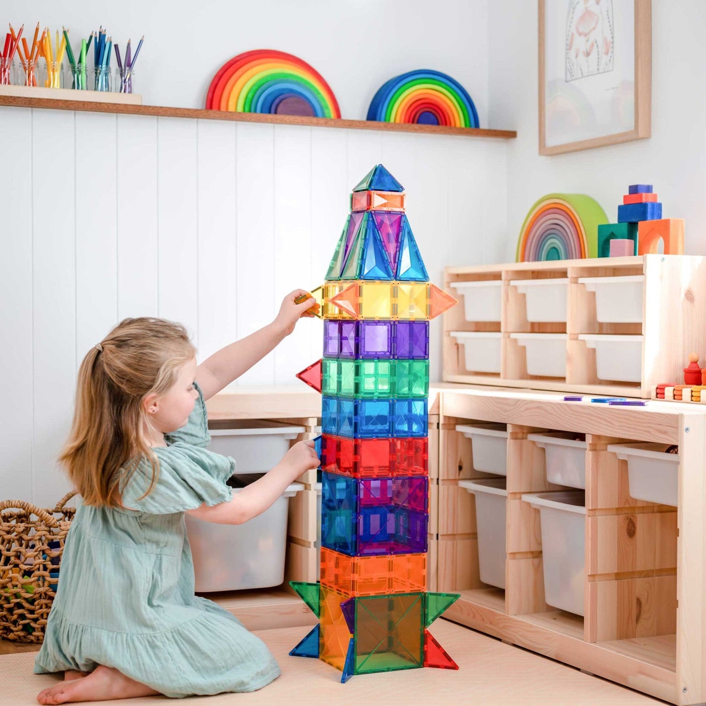 澳洲Connetix磁力片天花板-102pc Rainbow Creative Pack