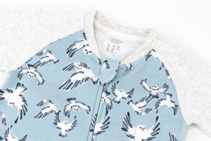 Nest Designs Organic Cotton One-Piece Zip Footed Sleeper - Guess Hoo