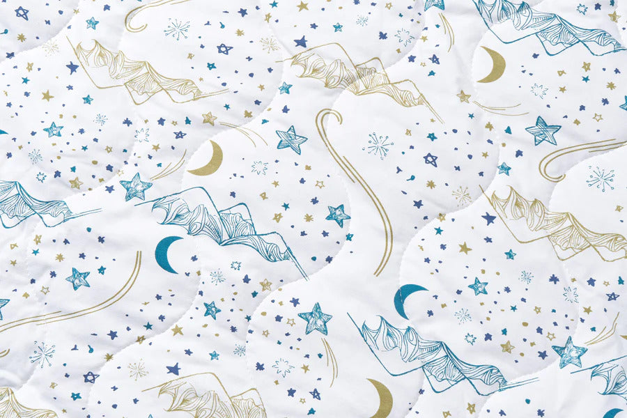 Nest Designs Small Quilted Bamboo Winter Blanket 3.2 TOG - Stars White