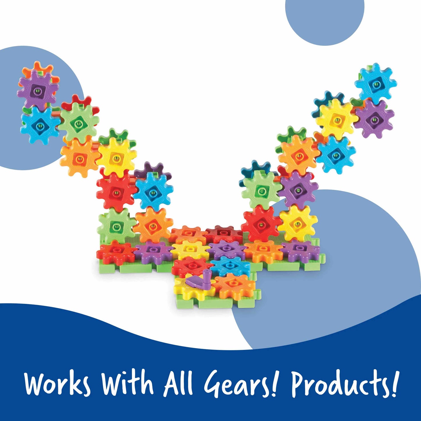 美国Learning Resources Gears! Gears! Gears! 100-Piece Deluxe Building Set