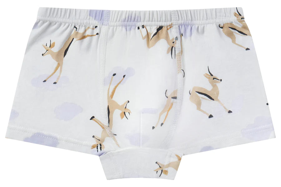 Nest Designs Bamboo Boys Boxer Briefs Underwear (2 Pack) - Sahara Sky