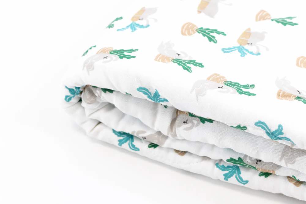 Nest Designs Bamboo Duvet Cover(Crib) - Lazy Rabbits