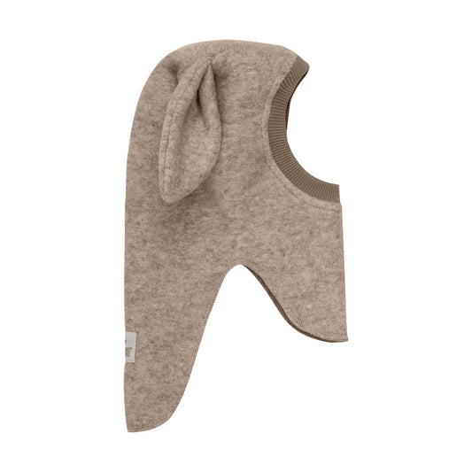 Balaclava Rabbit Ears Wool - Camel Melange