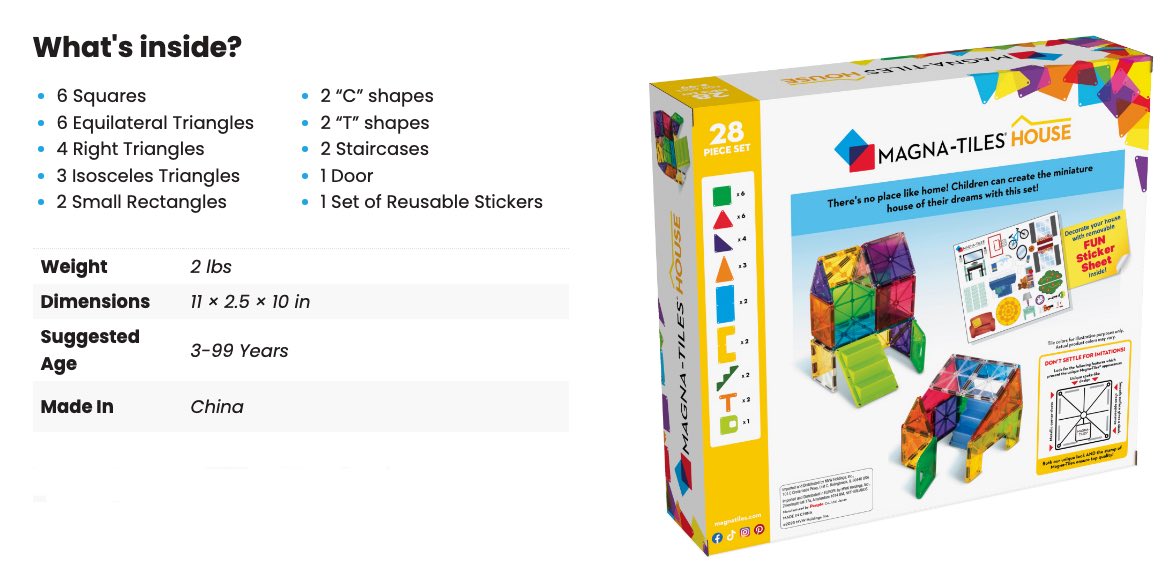 MAGNA-TILES House 28-Piece Set