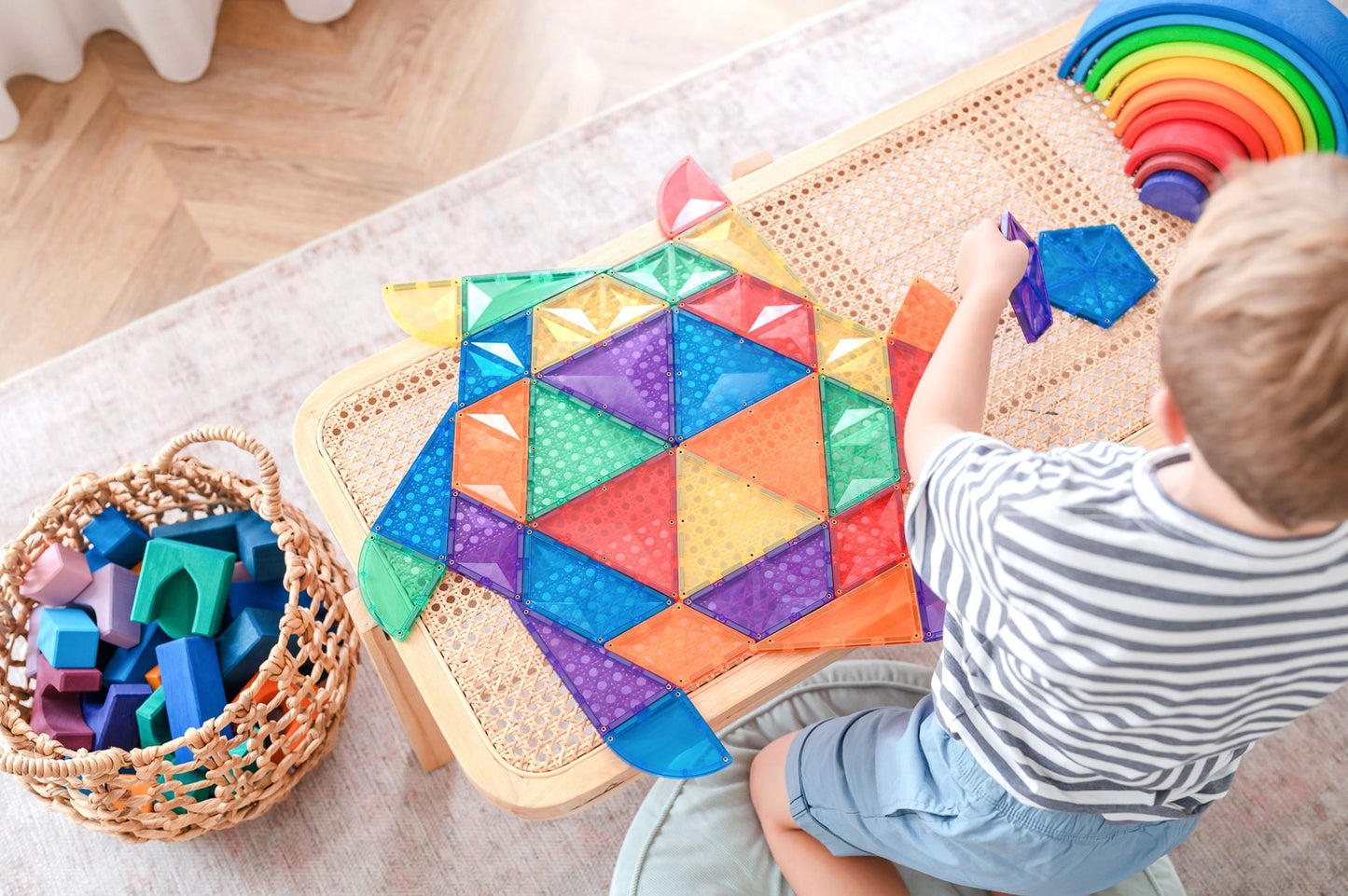 澳洲Connetix磁力片天花板-36pc Rainbow Shape Expansion Pack