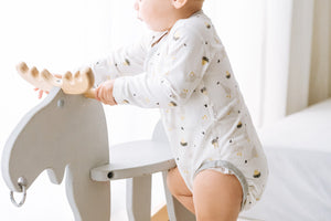 Nest Designs Bamboo Long Sleeve Kimono Onesie - The Goose & The Golden egg