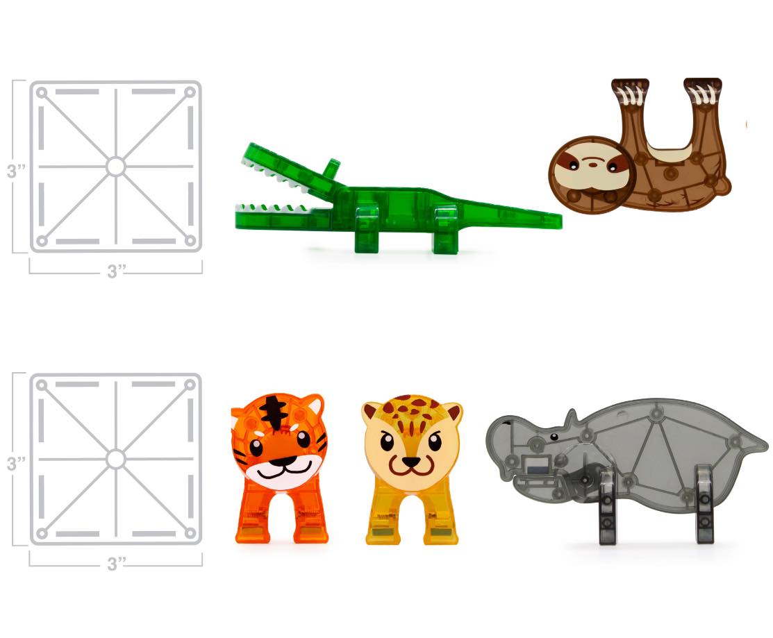 MAGNA-TILES Jungle Animals 25-Piece Set